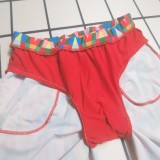Colorful Triangle Swim Trunks Watercolor Geometric Summer