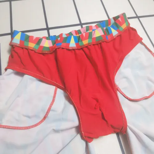 Colorful Triangle Swim Trunks Watercolor Geometric Summer
