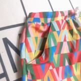 Colorful Triangle Swim Trunks Watercolor Geometric Summer