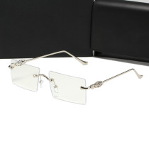 Eye Glasses Flat Mirror Fashion Rimless Eyeglasses for Game Holiday Computer
