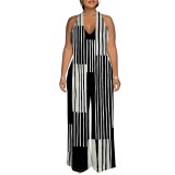 1 Piece Custom Casual Digital Printing Halter Backless Jumpsuits