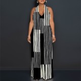 1 Piece Custom Casual Digital Printing Halter Backless Jumpsuits