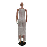 Women Casual Knitting Tassel Beach Dress