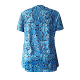 Casual V-Neck Loose Tee Shirt For Summer Women