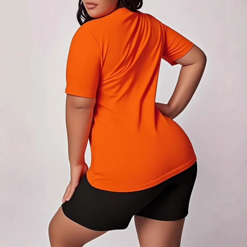 Summer Outfits Women V Neck Tshirts and Shorts Tracksuit Activewear Sets