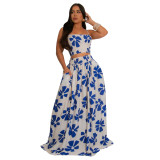 Bohemian Straps Two Piece Big Swing Skirts Set