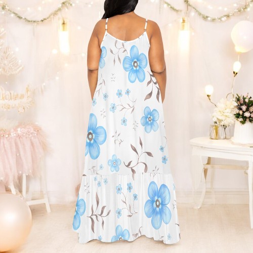 1 Piece Custom Casual Digital Printing Straps Maxi Dresses