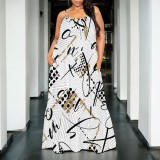 1 Piece Custom Casual Digital Printing Straps Maxi Dresses