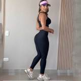 Fashion Letter Yoga Sports Vest Trousers Fitness Women's Two-piece