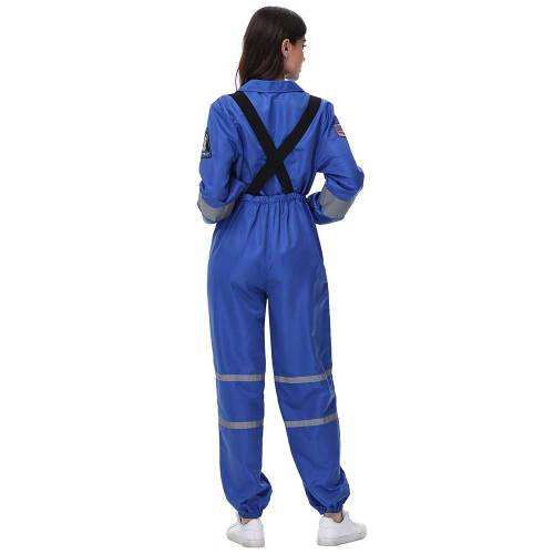 Astronaut Spacesuit Adult Female Blue Astronaut Performance Stage Costume