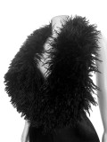 Elastic Satin Feather Deep V Halter Fashion Rompers