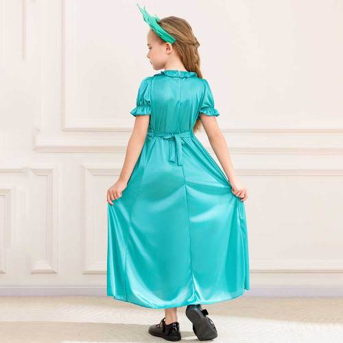 Kids Child Girls Cosplay Costume Roman Ruffled Sleeve Princess Pageant Dress