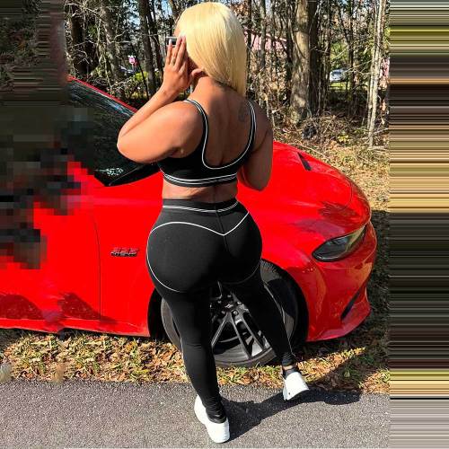 Yoga Sportswear Casual Two Piece Legging Set