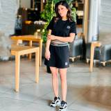 Summer Embroidered Sports Short Sleeve Crop Top Shorts Set