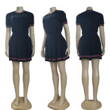 Super Soft High Elastic Knitted Pleated Skirt Set
