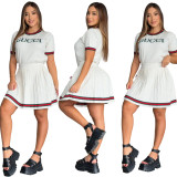 Super Soft High Elastic Knitted Pleated Skirt Set
