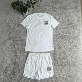 Casual Embroidered Round Neck Sweatshirt Shorts Set