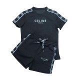 Women's Jacquard Embroidered Shorts Floral Belt Sportswear Short Set