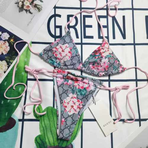 Summer Beach Padded Printed Halter 2 Piece Bikini Swimwear