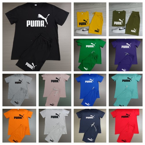 Summer High Quality Cotton Mens Print O Neck Sweatshirt Shorts Set