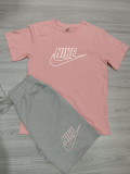 Summer High Quality Cotton Mens Print O Neck Sweatshirt Shorts Set
