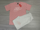 Summer High Quality Cotton Mens Print O Neck Sweatshirt Shorts Set