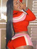 Colorblock Tank Sweatshirt Shorts 3 Piece Sets