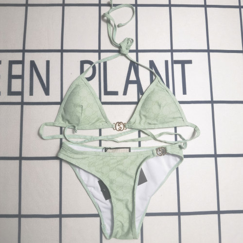 Summer Beach Padded Printed Halter 2 Piece Bikini Swimwear