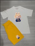 Cotton Cute Labubu The Monster Round Neck Sweatshirt Shorts Set