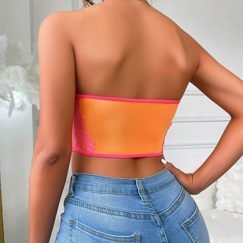 Pink Strapless Tube Bra Bailey Corset Top