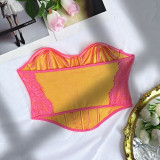 Pink Strapless Tube Bra Bailey Corset Top