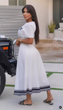 Summer Simple Short-sleeved Big Swing Skirt Suit