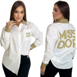 Women's Loose Casual Lapel Long Shirt