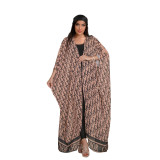 Casual Printed Lightweight Sheer Chiffon Long Coat