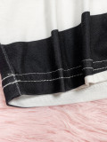 Women's 2 Piece Outfits Striped Skirt Sets Crop Top Bodycon Tracksuits Set