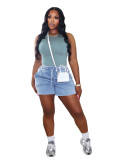 Thickened Washed Shorts Women's Vest Short Two Pieces