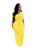 2025 Summer Short Sleeve Maxi Dresses Party Wear Evening Dress