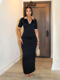 2025 Summer Short Sleeve Maxi Dresses Party Wear Evening Dress