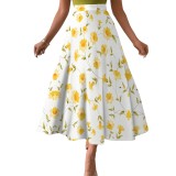 1 Piece Custom Casual Digital Printing Long Skirts