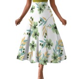 1 Piece Custom Casual Digital Printing Long Skirts