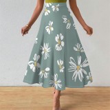 1 Piece Custom Casual Digital Printing Long Skirts