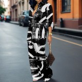 1 Piece Custom Casual Digital Printing V Neck Jumpsuits with Pockets