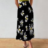 1 Piece Custom Casual Digital Printing Long Skirts