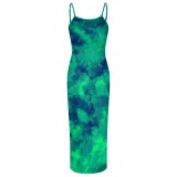 1 Piece Custom Casual Digital Printing Straps Long Dresses