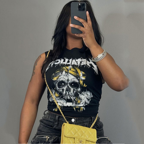 Summer Fashion Brand Loose Printed Pattern Loose Sleeveless Vest