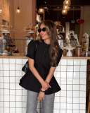 2025 Summer Stand Collar Single-Breasted High Waist Shirt Jacket Tops
