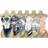 Versatile Satin Paisley Bandana Scarf