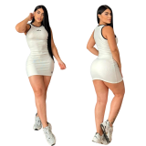 Summer Casual Sleeveless Vest Club Mini Dress