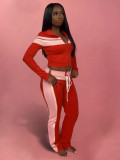 Fashion Splicing Adjustable Strap Crop Top Trousers Three Piece with Cardigan