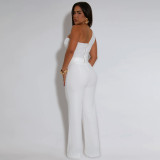 Women sleeveless top trousers two-piece set